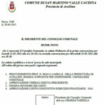 San Martino Valle Caudina, consiglio comunale l’11 maggio
