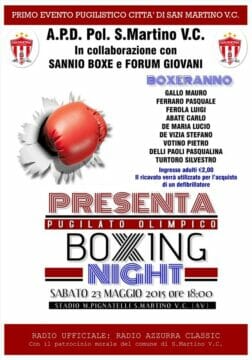 San Martino Valle Caudina: Boxing Night, incontri di pugilato