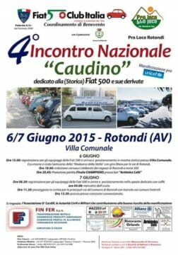 Rotondi: quarto raduno caudino delle Fiat 500