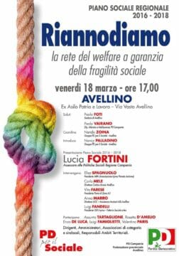 Valle Caudina: Piano sociale della Regione Campania, sarà prestato ad Avellino