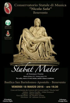 Benevento: Coro e orchestra del  Conservatorio per lo Stabat Mater