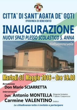 Sant’Agata: domani inaugurazione dei nuovi plessi della scuola Sant’Anna