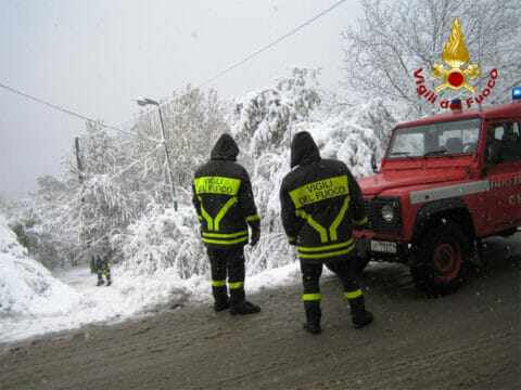Vigili del fuoco Avellino, ancora interventi per emergenza neve