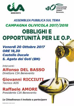 Sant’Agata de’ Goti: si discute di Campagna olivicola