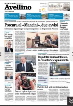 Valle Caudina: le prime pagine dei quotidiani di oggi