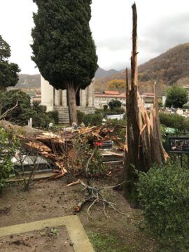 San Martino: maltempo, danni al cimitero