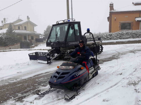 Piano neve, Carabinieri comando Benevento pronti ad intervenire con mezzi antineve