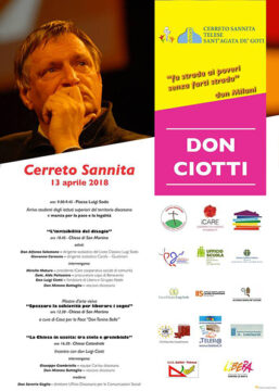 Diocesi Cerreto-Sant’Agata de’ Goti: don Luigi Ciotti per “Fa strada ai poveri senza farti strada”