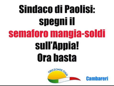 Valle Caudina: Cambareri contro il semaforo di Paolisi