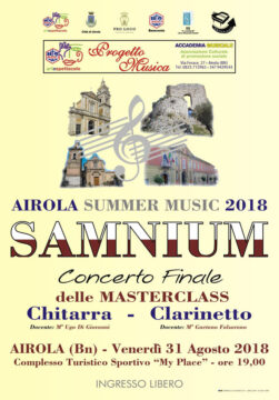 Valle Caudina: concerto di chiusura per l’ Airola Summer Music 2018 Samnium