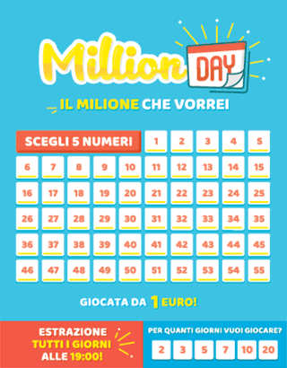 Vinto un milione di euro al million day