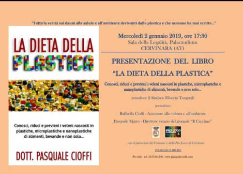 Cervinara: La dieta della plastica, domani si presenta il libro di Pasquale Cioffi