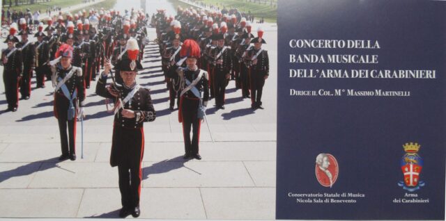 Benevento: concerto della banda dell’Arma dei Carabinieri al Teatro Massimo