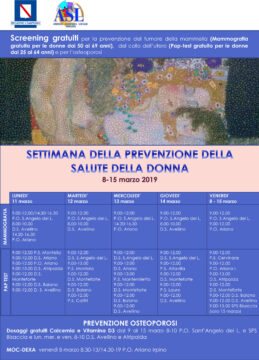 Cervinara: settimana della prevenzione della salute della donna