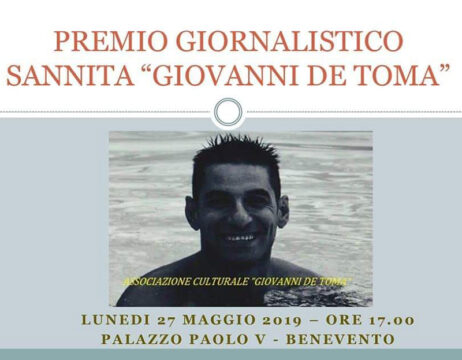 Benevento: Premio giornalistico “Giovanni De Toma”, tutto pronto