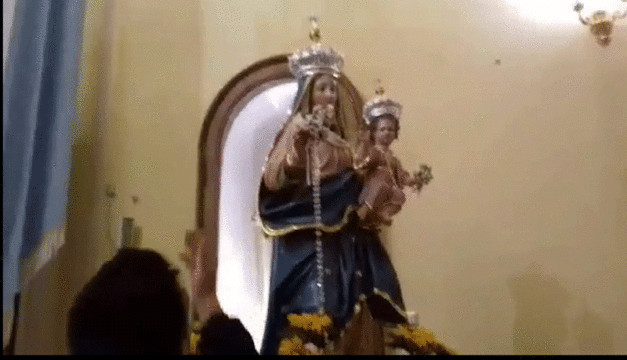 Cervinara: la Madonna del Bagno in chiesa in forma privata, ecco il video