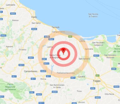Terremoto: forte scossa in Molise ai confini con la Puglia