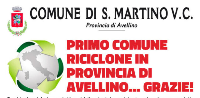 San Martino Valle Caudina: primo comune riciclone della provincia di Avellino