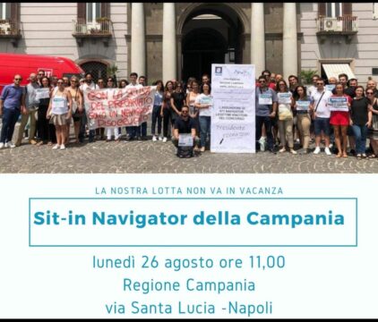 Campania, i “navigator” iniziano lo sciopero della fame