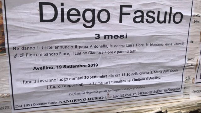 Cronaca: l’incubo di leggere il manifesto funebre del piccolo Diego