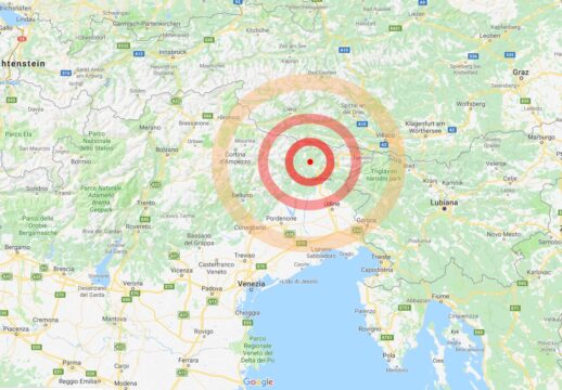 Scossa di terremoto in Friuli: avvertita a Udine, Gorizia, Cortina