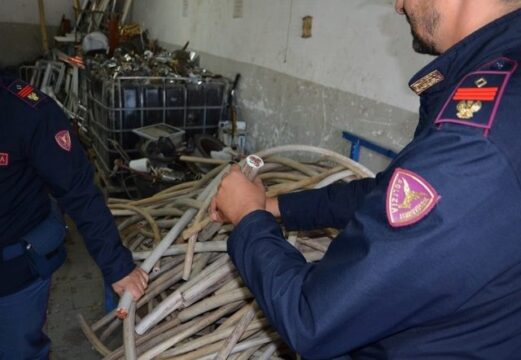 Cronaca: 10 tonnellate di cavi di rame sequestrati dalla Polizia Ferroviaria