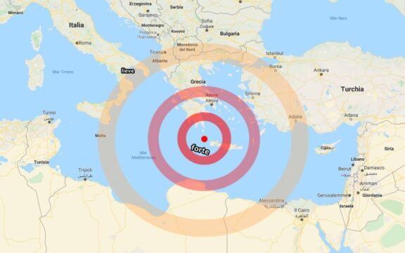 Cronaca:potente scossa di terremoto a Creta, trema tutto il Sud Italia
