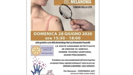 Domenica 28 giugno la prevenzione del melanoma a Cervinara