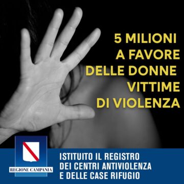 La giunta regionale stanzia 5 milioni di euro per aiutare le donne vittime di violenza