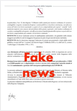 Campania, l’assessore Fortini: Fake news sull’inizio della scuola