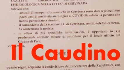 Coronavirus a Cervinara: chiude l’ufficio del Giudice di Pace