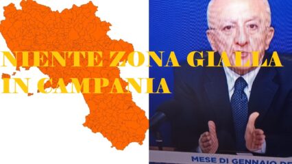 Campania tra zona arancione e mini zone rosse