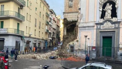 Cronaca: crolla la facciata di una chiesa barocca