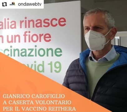Carofiglio volontario per la sperimentazione del vaccino italiano