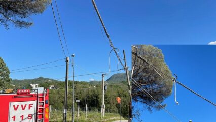 Valle Caudina: trancia i cavi e scappa, pericolo sulla strada