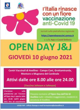 Open day vaccinale dell’Asl Avellino