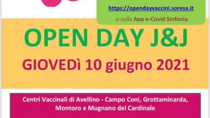 Open day vaccinale dell'Asl Avellino