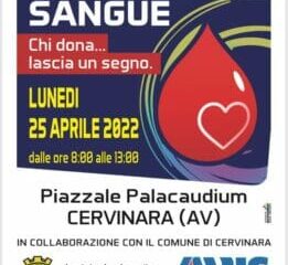 Cervinara: lunedì 25 aprile si dona il sangue