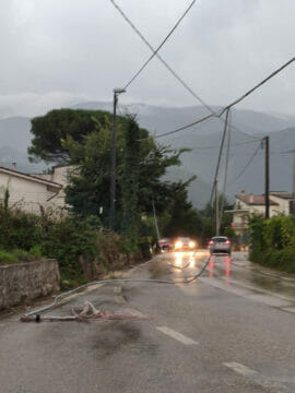 San Martino: cadono cavi sulla Provinciale
