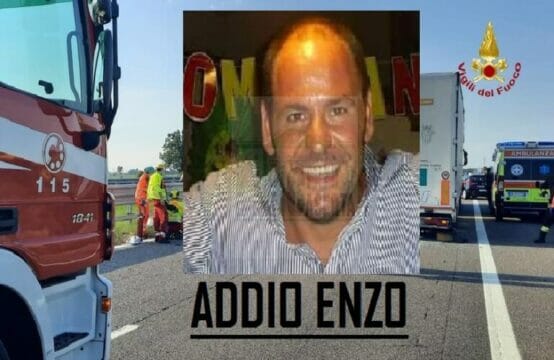 Enzo Visone muore a 48 anni travolto da un camion