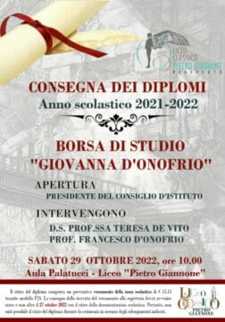 Borse di studio a 21 studenti del Liceo Giannone di Benevento