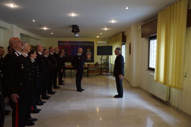 Il generale Rispoli visita il comando provinciale dei carabinieri di Benevento