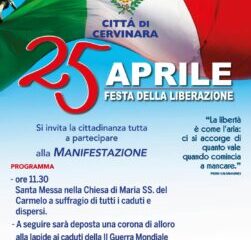 Cervinara onora il 25 Aprile,festa della Liberazione
