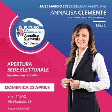 Montesarchio: Annalisa Clemente trasforma il comitato elettorale in un laboratorio di idee, domani alle 11,00 l'inaugurazione
