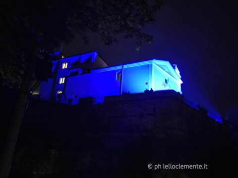 Valle Caudina: anche il santuario di Maria Santissima della Stella si tinge di azzurro