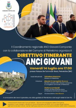 Domani arriva a Pietrelcina il consiglio direttivo giovani Anci Campania