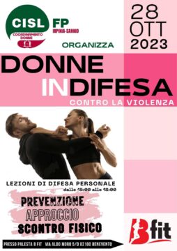 Prevenzione e difesa personale, due iniziative del coordinamento donne Fp Cisl Irpinia-Sannio
