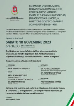 San Martino: il ministro Piantedosi rende onore a Carmine Scianguetta e ad Antonio Napolitano