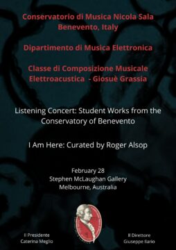 Benevento: lavoro degli studenti di Composizione Musicale Elettroacustica alla Stephen McLaughlan Gallery di Melbourne