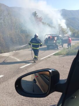 Cervinara:incendio domato tempestivamente